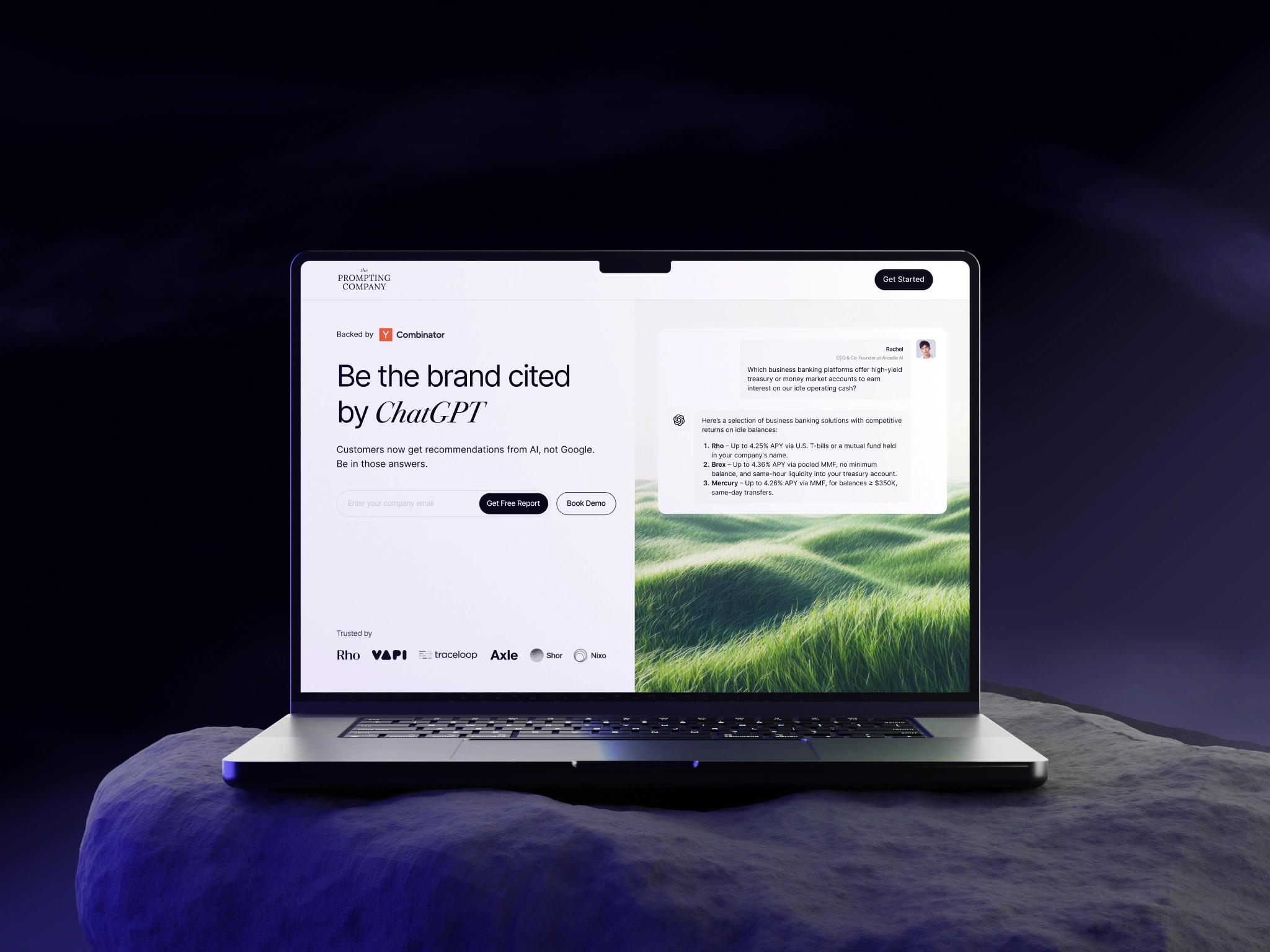 The Prompting Company Landing Page Mockup
