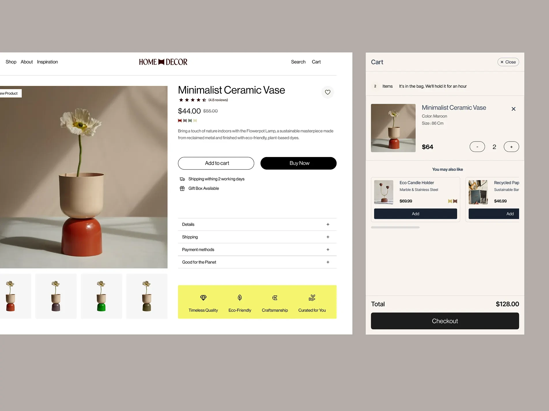 Home Decor Ecommerce — Web Design & Development 