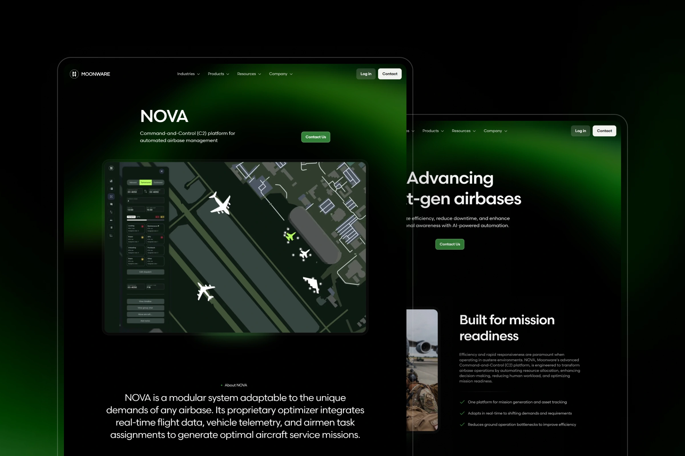 Defense industry (left) & NOVA (right)