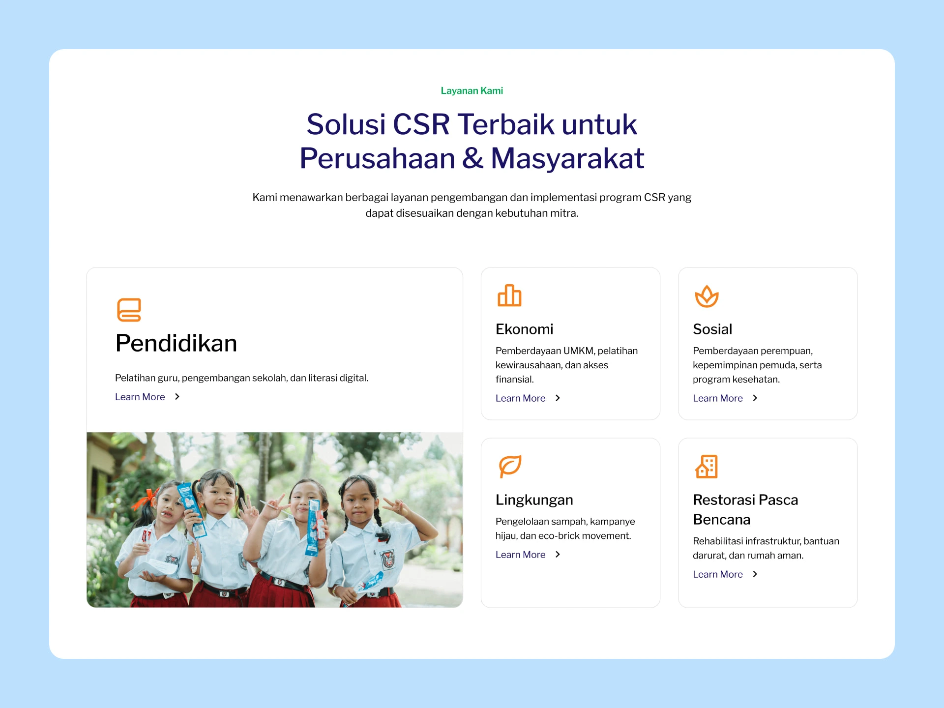 Services section