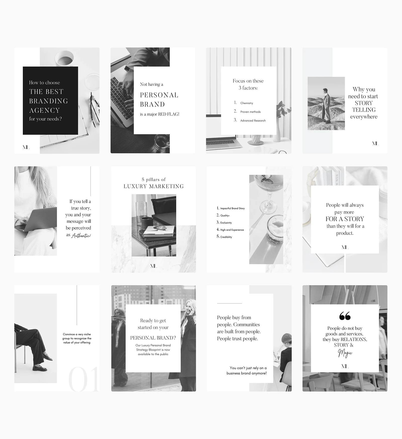 Instagram Carousels for Modern Luxury Lounge client