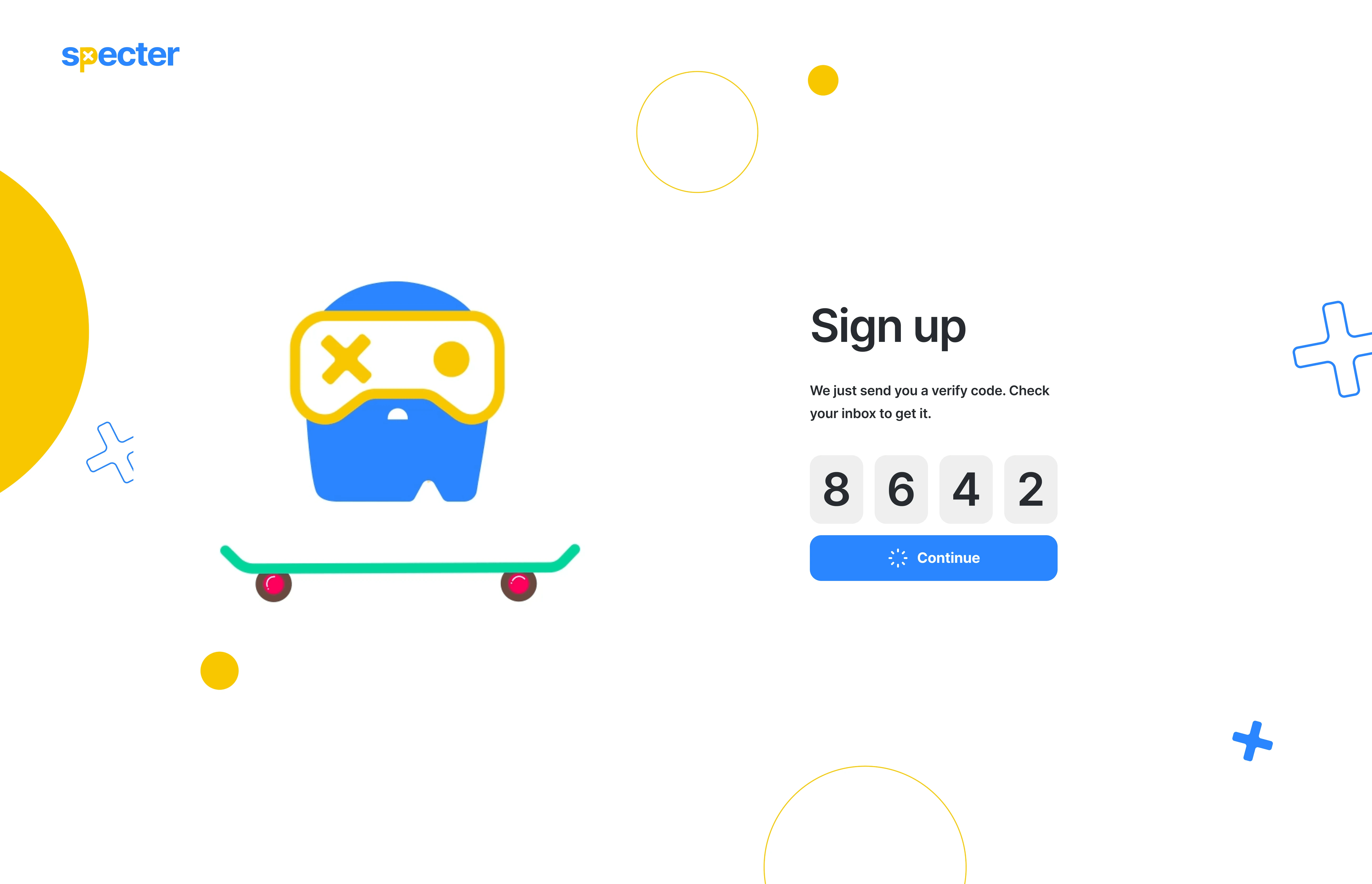 Sign up modal