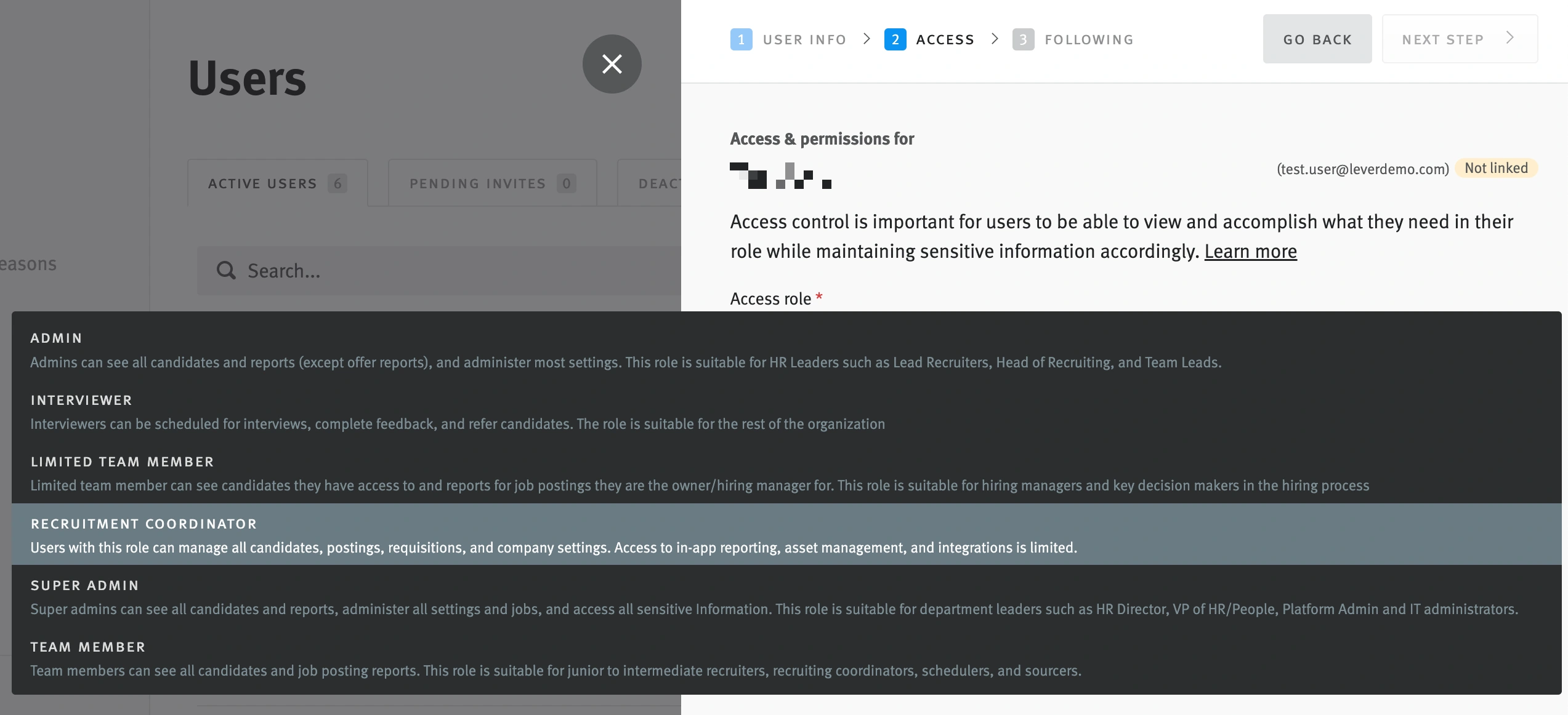 Custom role in user creation flow