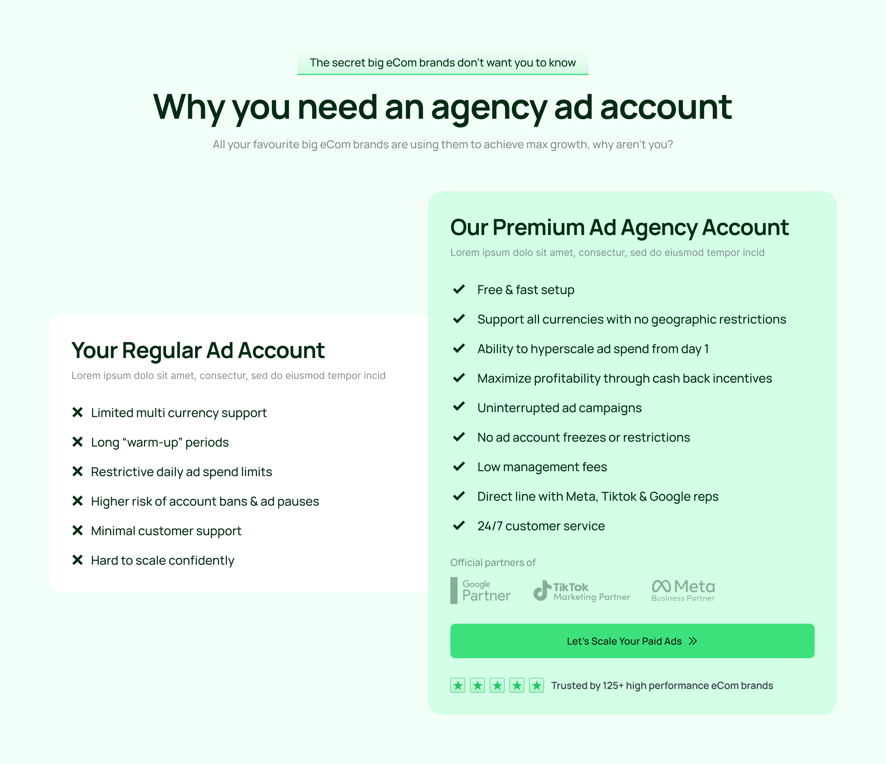 US vs Them/Differentiator Section