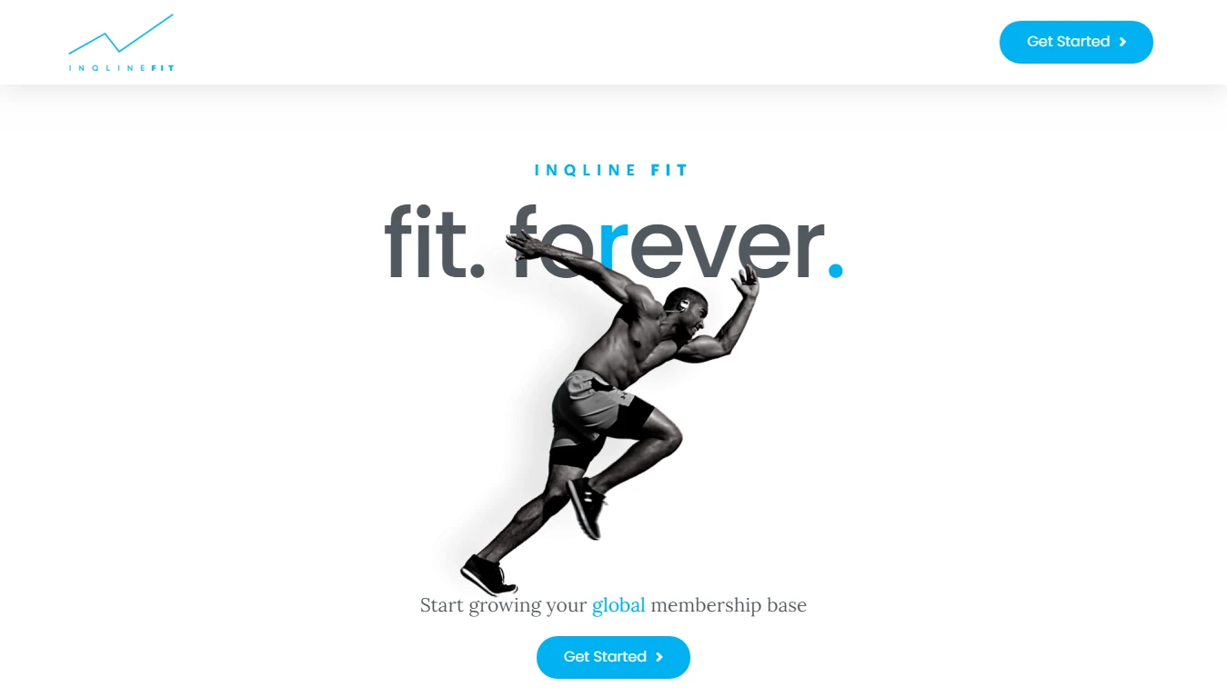 💪🏼Inqline Fit main landing page I made on WordPress 💪🏼
