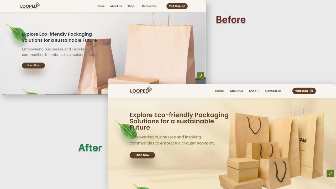 E-commerce paper bag site product iteration based on feedback
