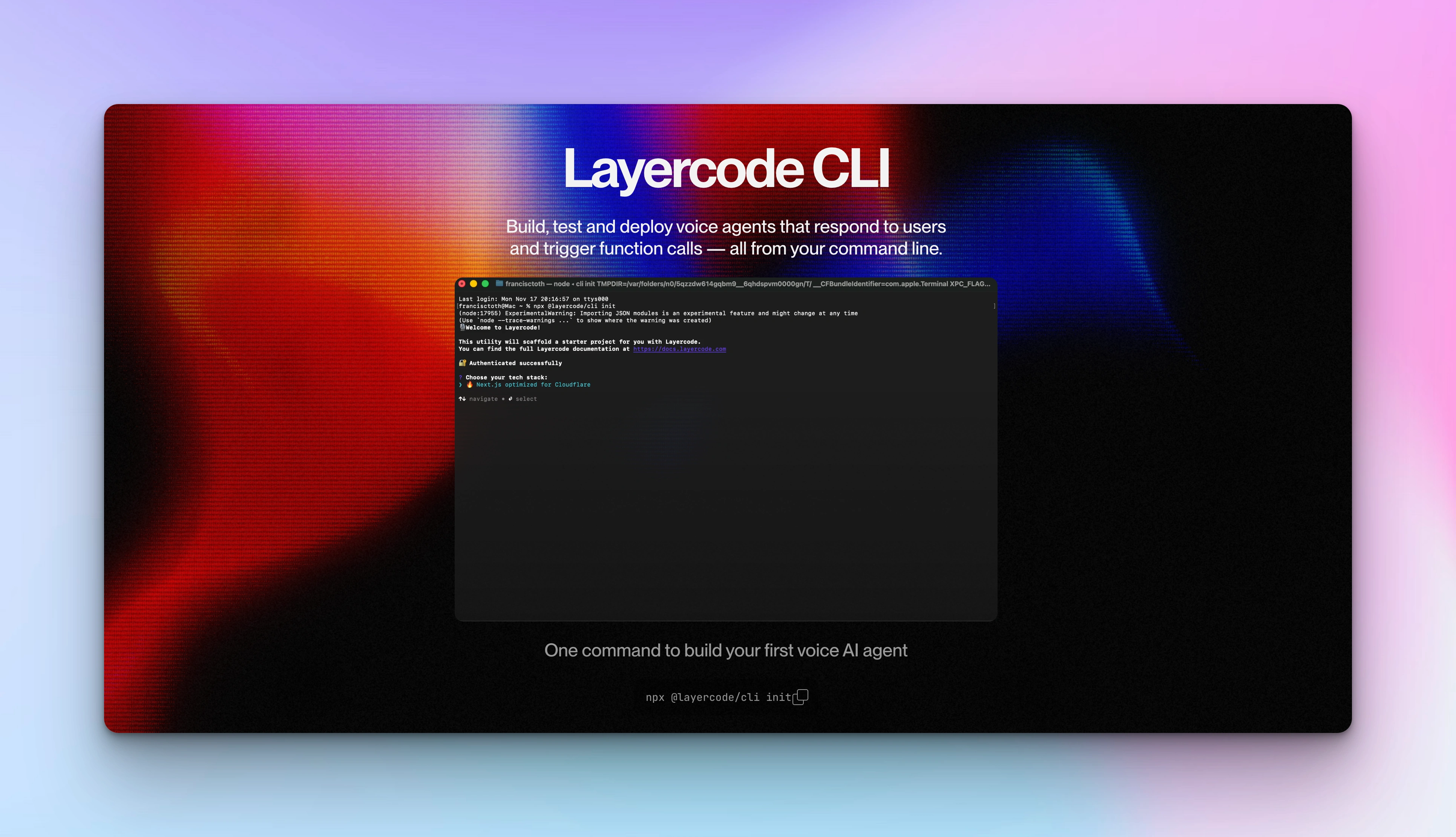 Live CLI in local Terminal window on Macbook