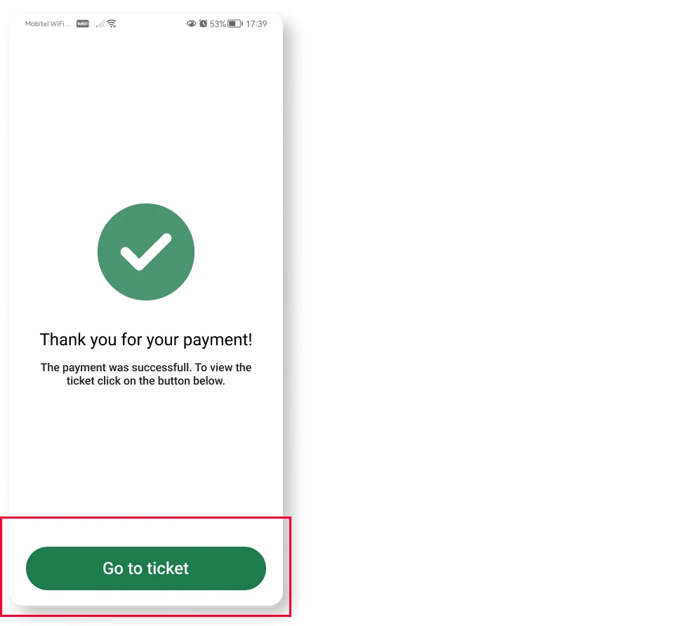 Payment confirmation
