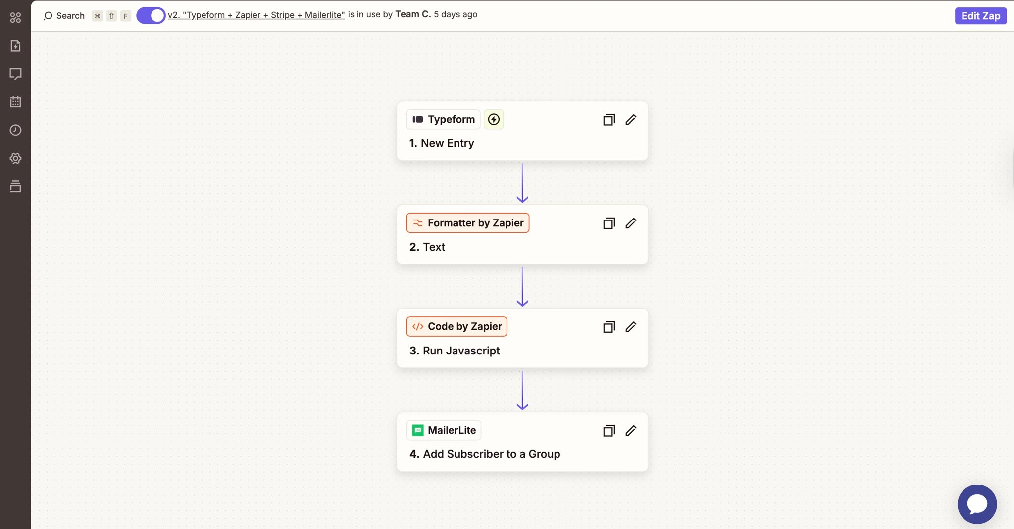 Typeform + Stripe + Mailerlite Automation for UEM New Lead Conversion (Zapier)