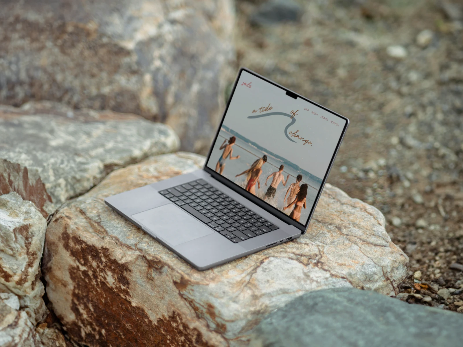 The brand’s website, envisioned in its most authentic setting.