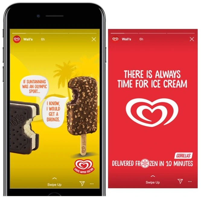 Campaign during the Olympics - order ice cream at home to watch the games. (Version 2)