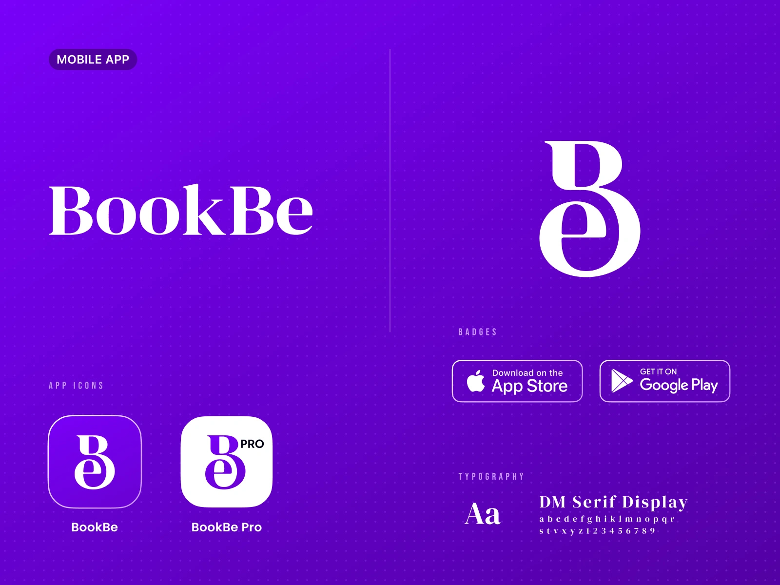 
Visual identity system: Bold purple (#7B2FF7), differentiating from typical pink beauty brands