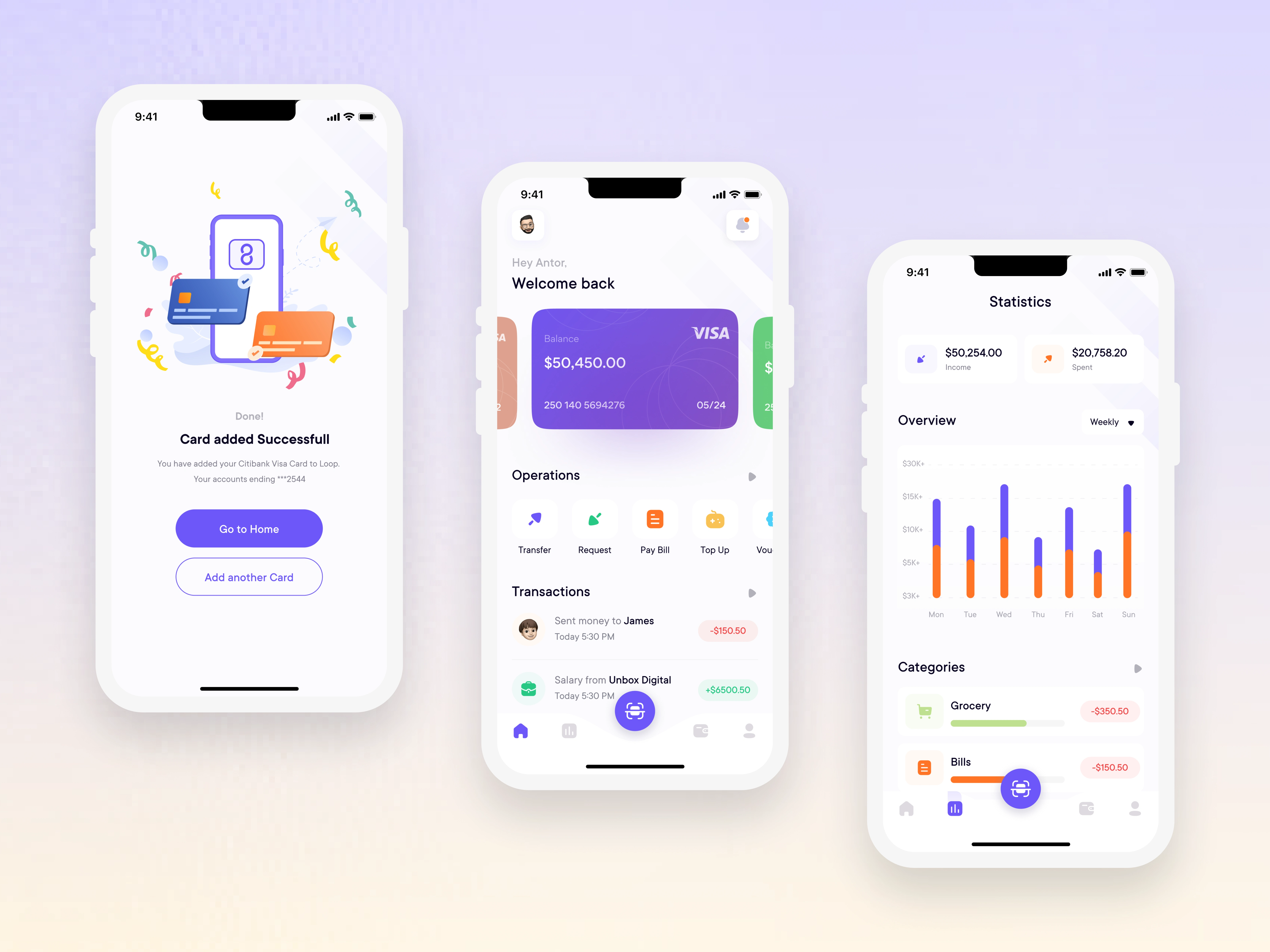 All accounts and actions, one view