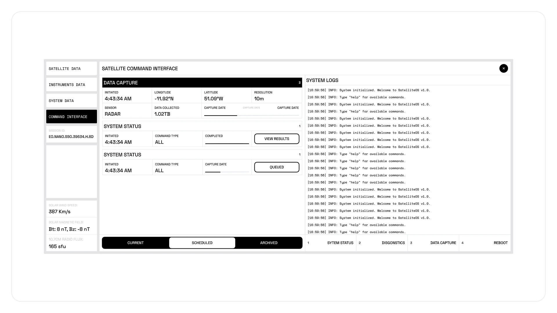 Exploration for Satellite Command Interface