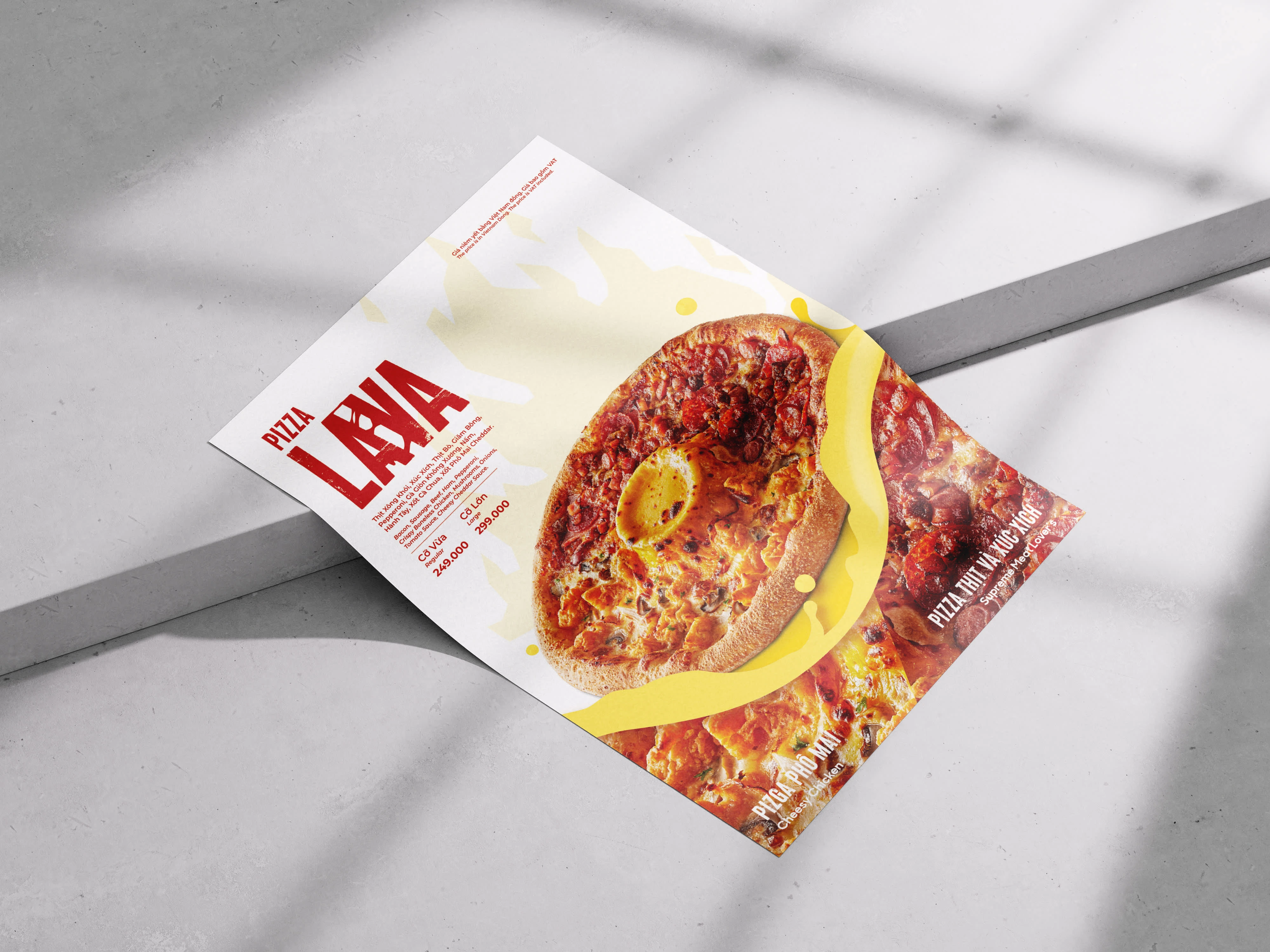 Leaflet and Menu for Lava Pizza/