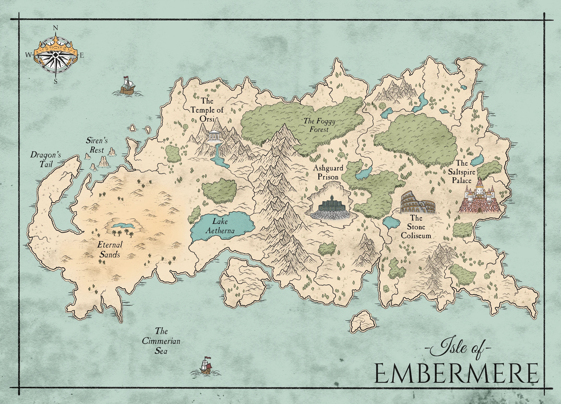 The map from The Ash Trials