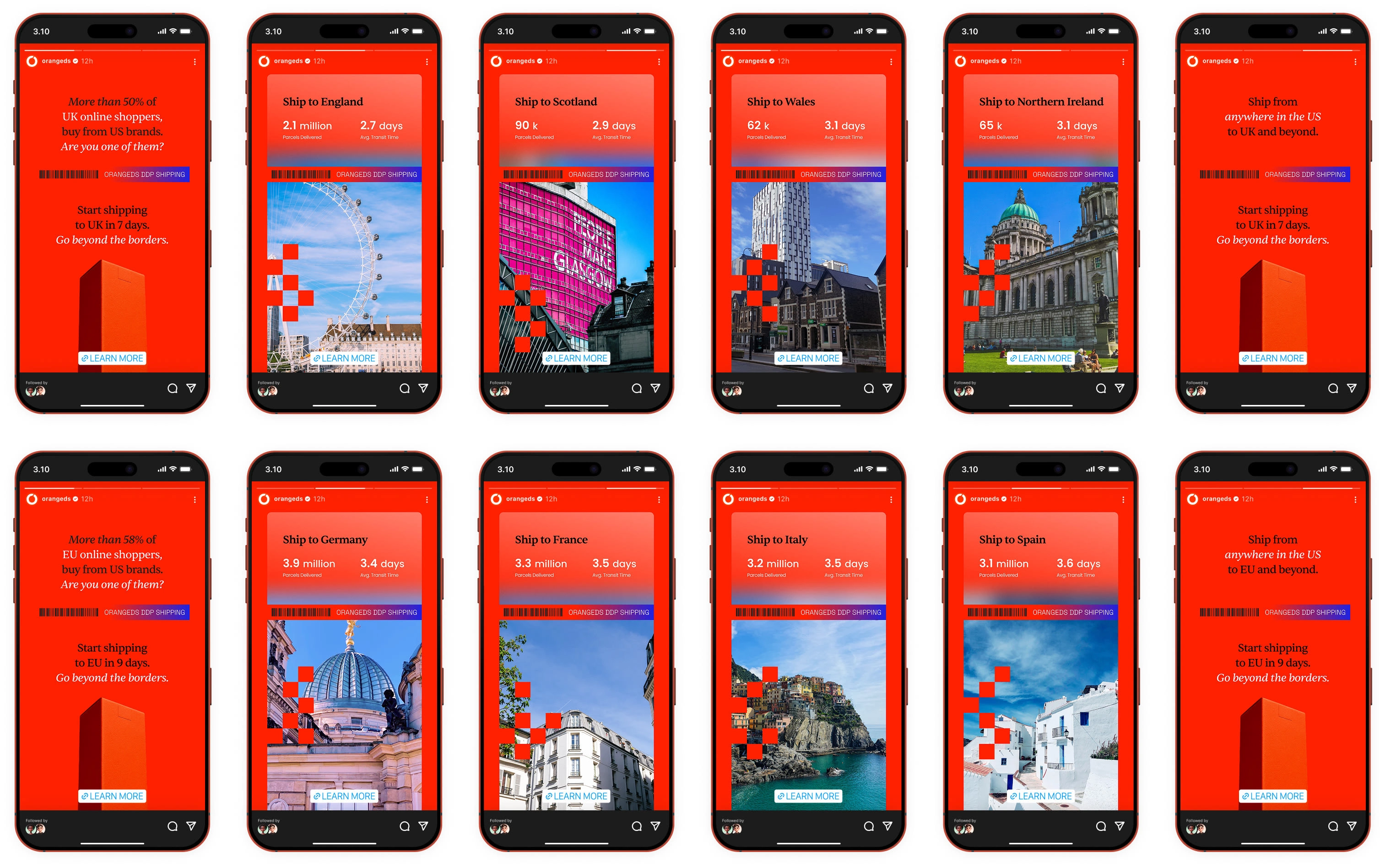 Instagram Stories Ads - Key Global Destinations Campaign