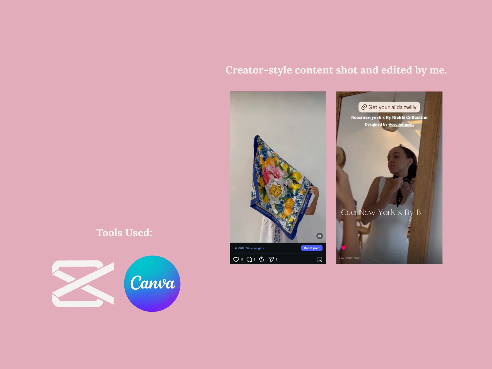 Some Content pieces I created for Feed and Stories