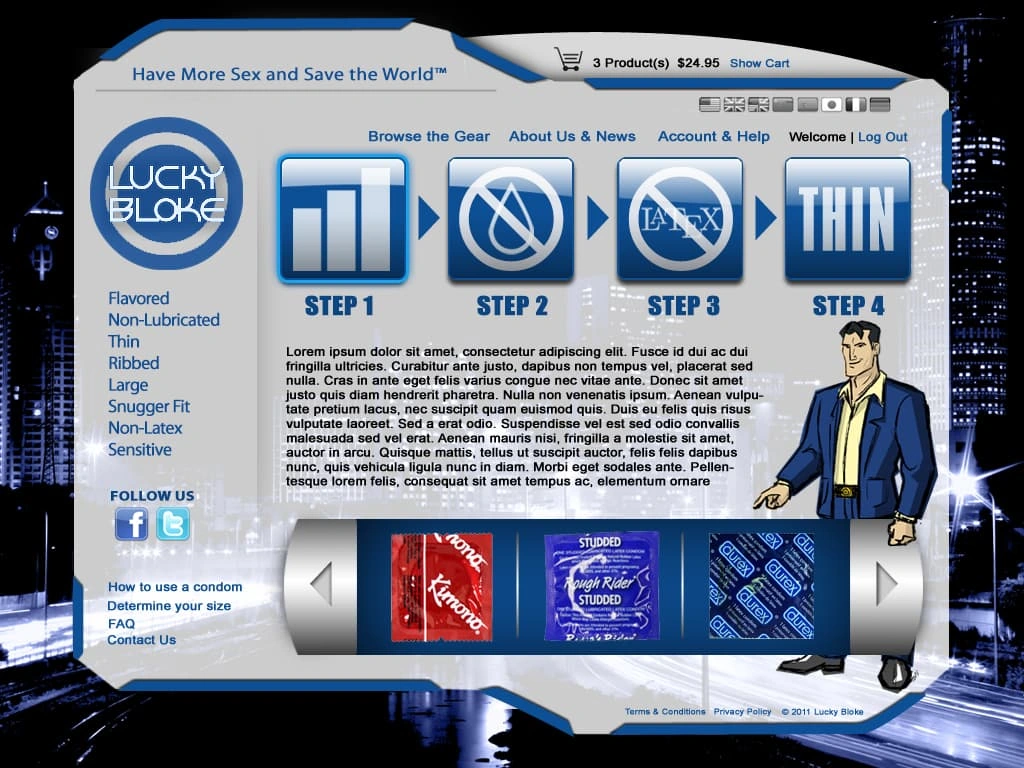 Website Design - One of several designs presented.