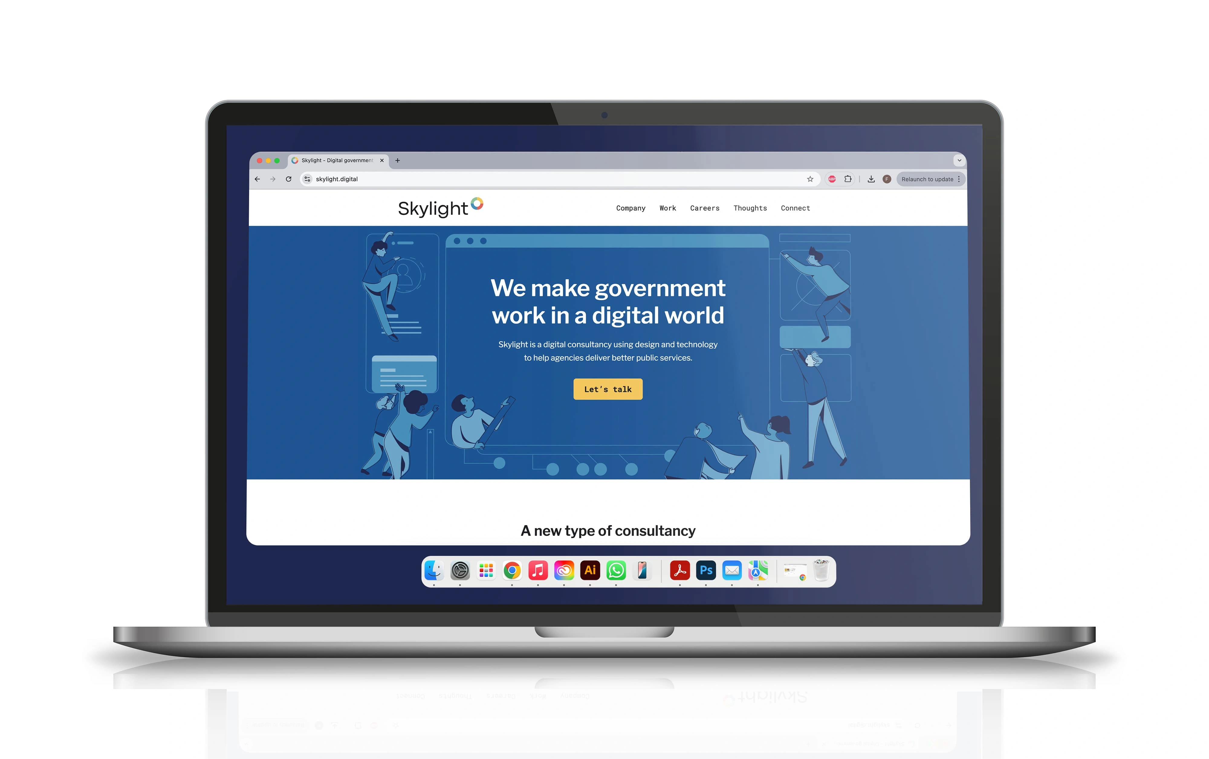 Website homepage header design