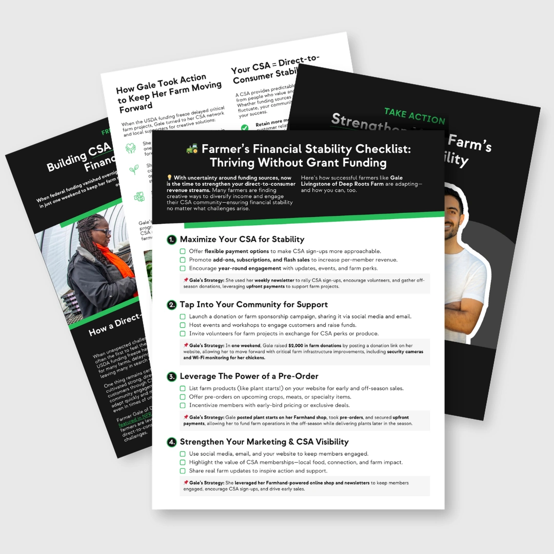 Financial Stability Checklist design for Farmhand