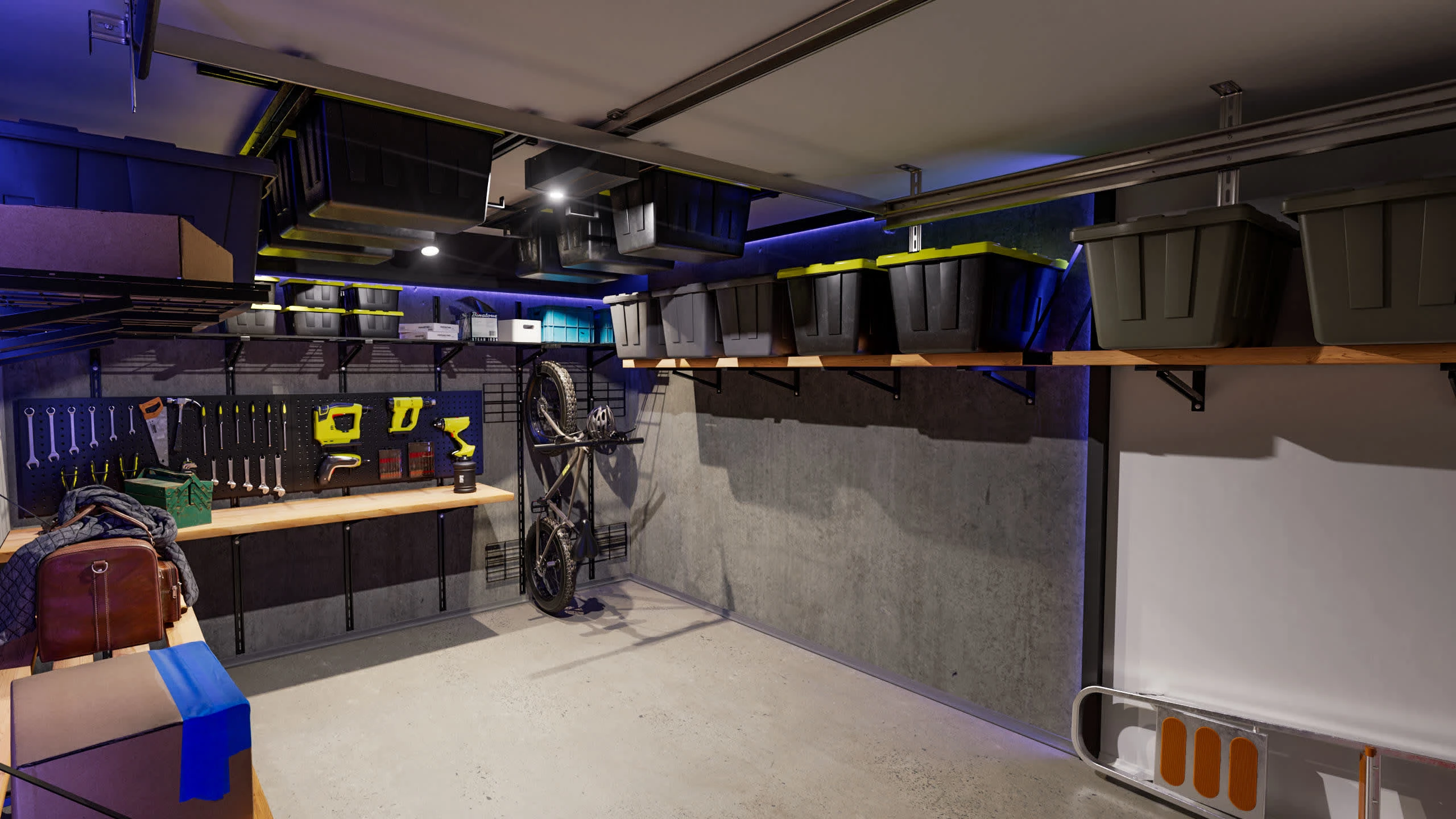 Single Garage Organized with Ezyracks - Full Shot 2