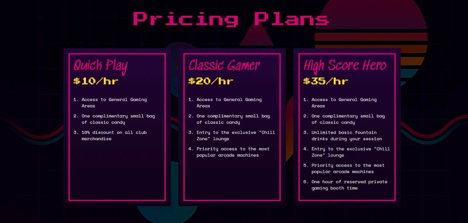 Pricing