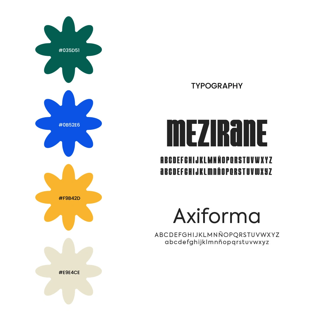 Color palette system & typographies