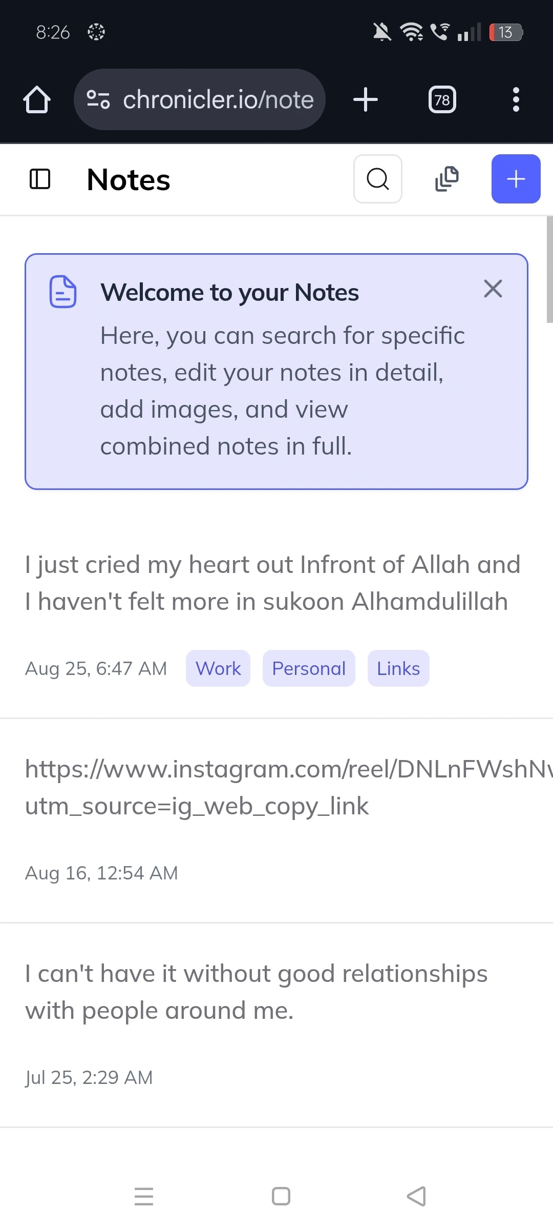 Notes Overview