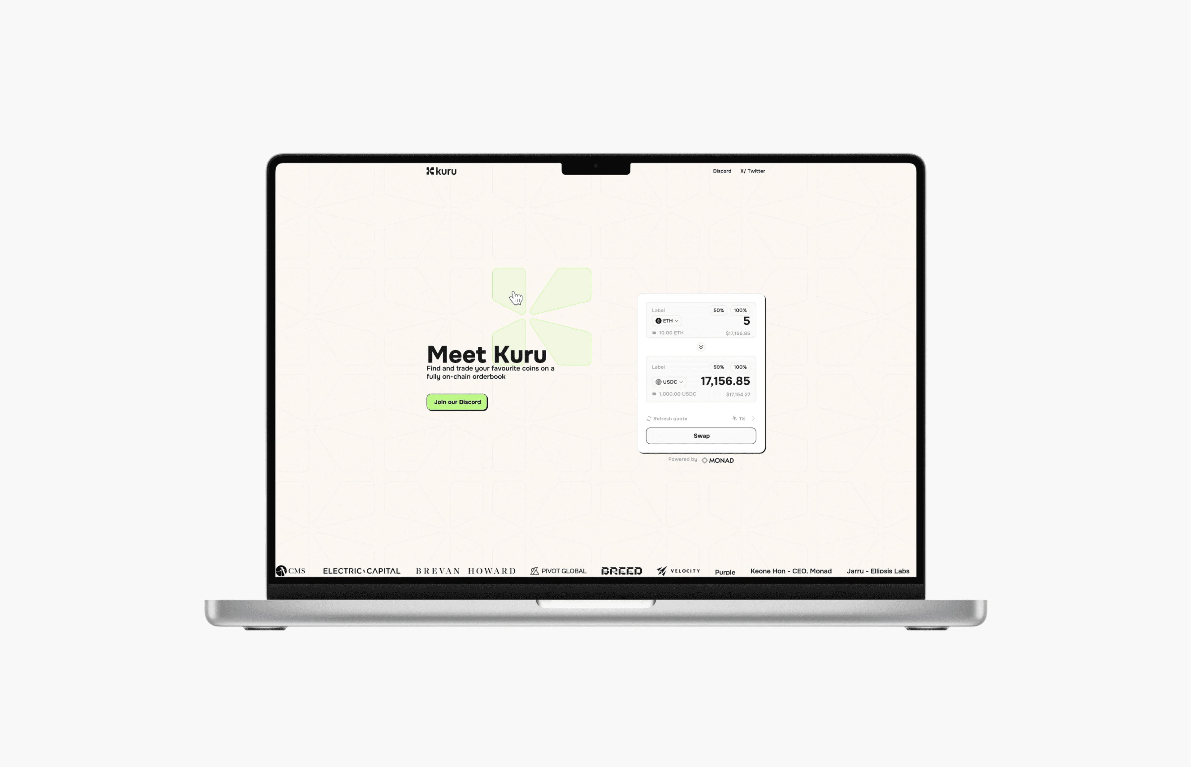Kuru temporary homepage design