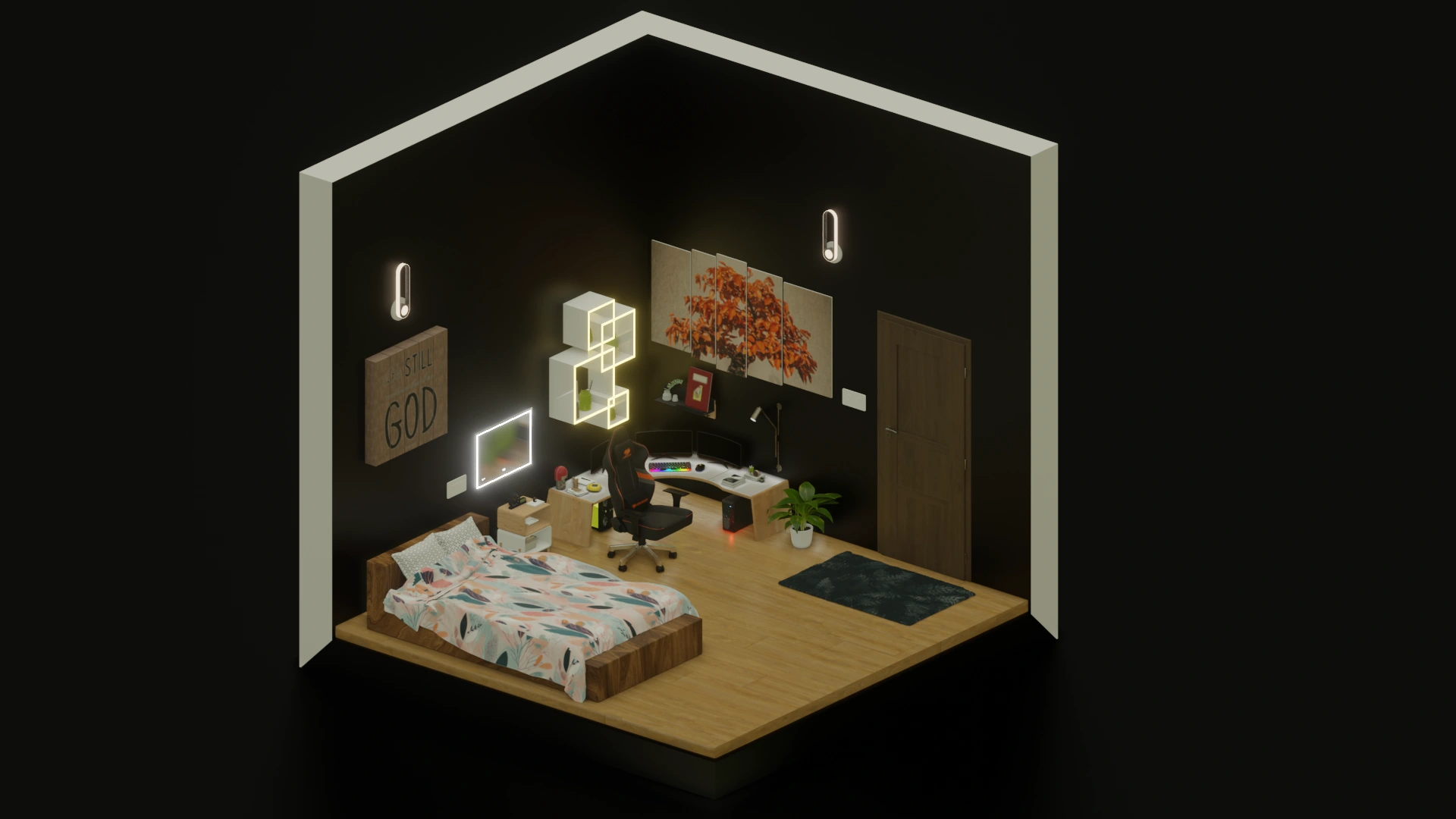 Dream Bedroom Iso-view Design