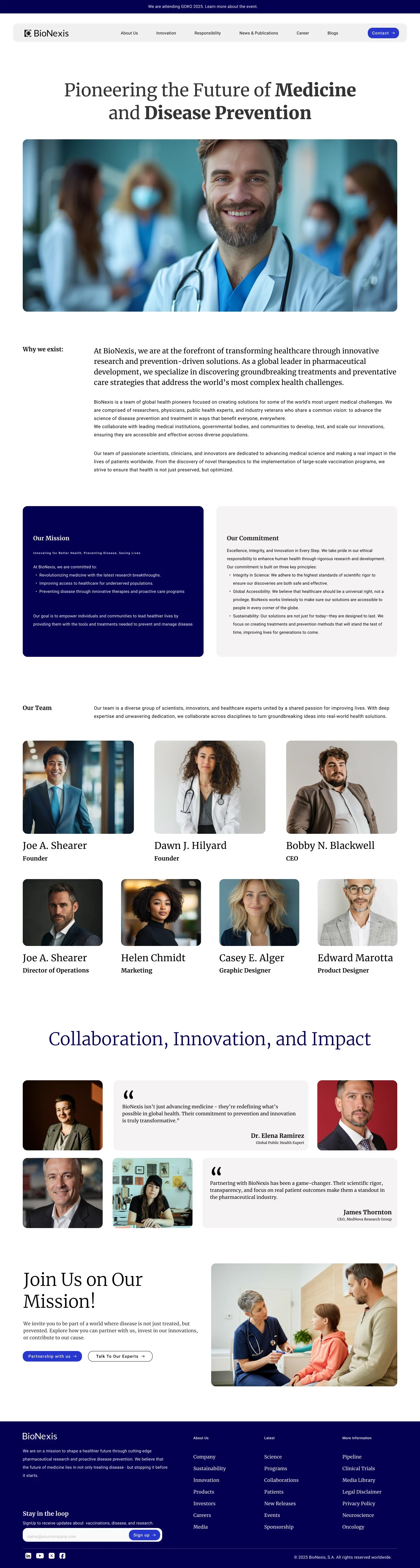Style guide, homepage and about us page design