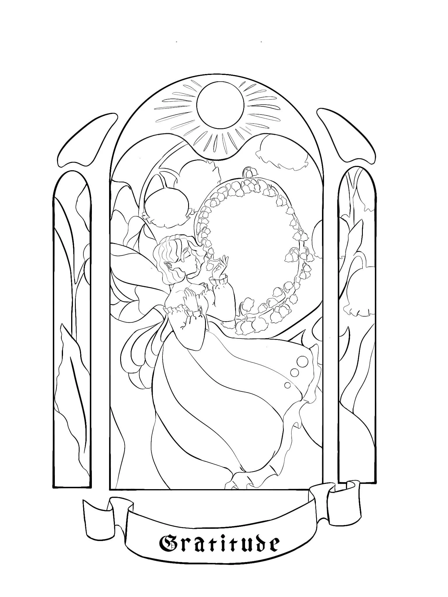 A coloring page I created for personal use.