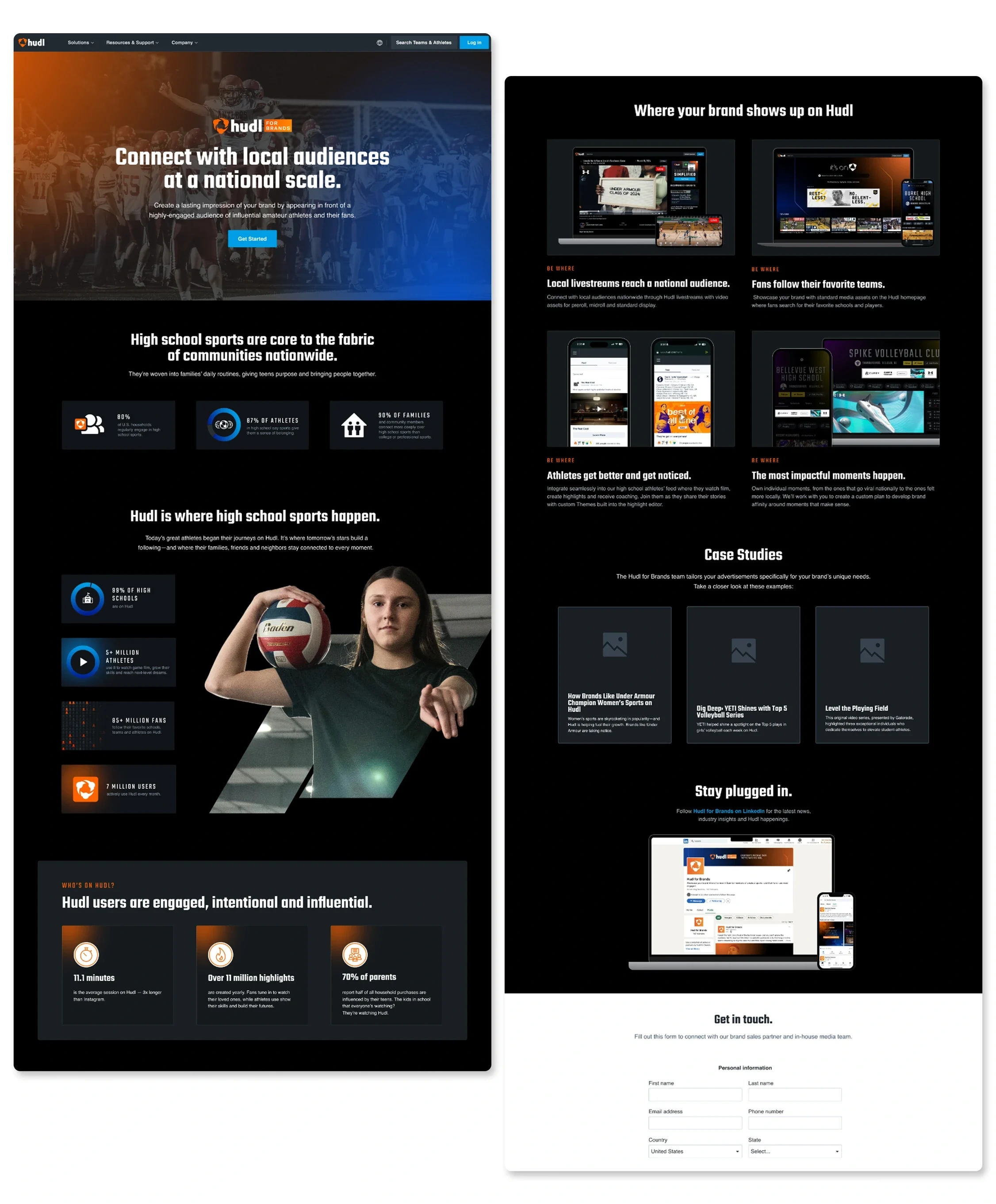 Updated landing page design