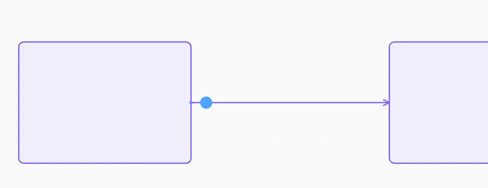 Arrow handle — the blue button on the frame contour