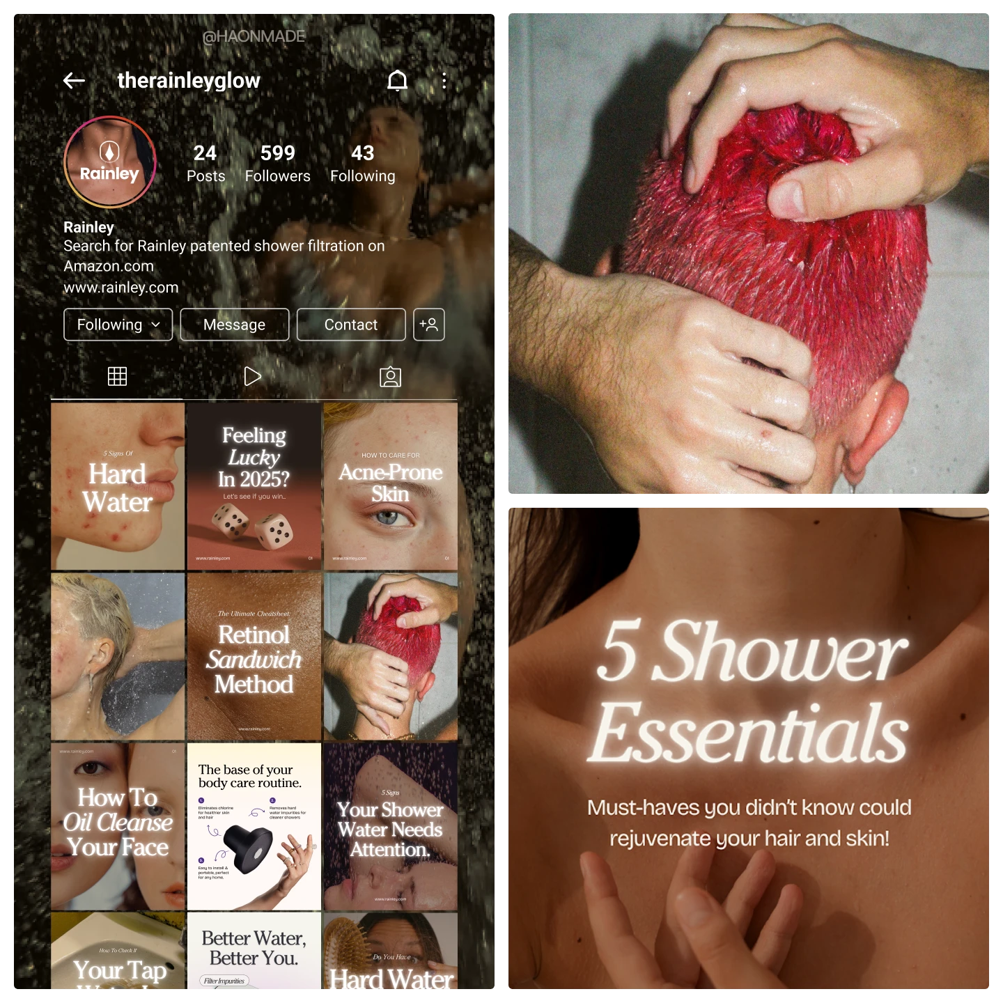 We crafted content that captures attention, stays true to the visual direction, and elevates Rainley as a considered water care brand.