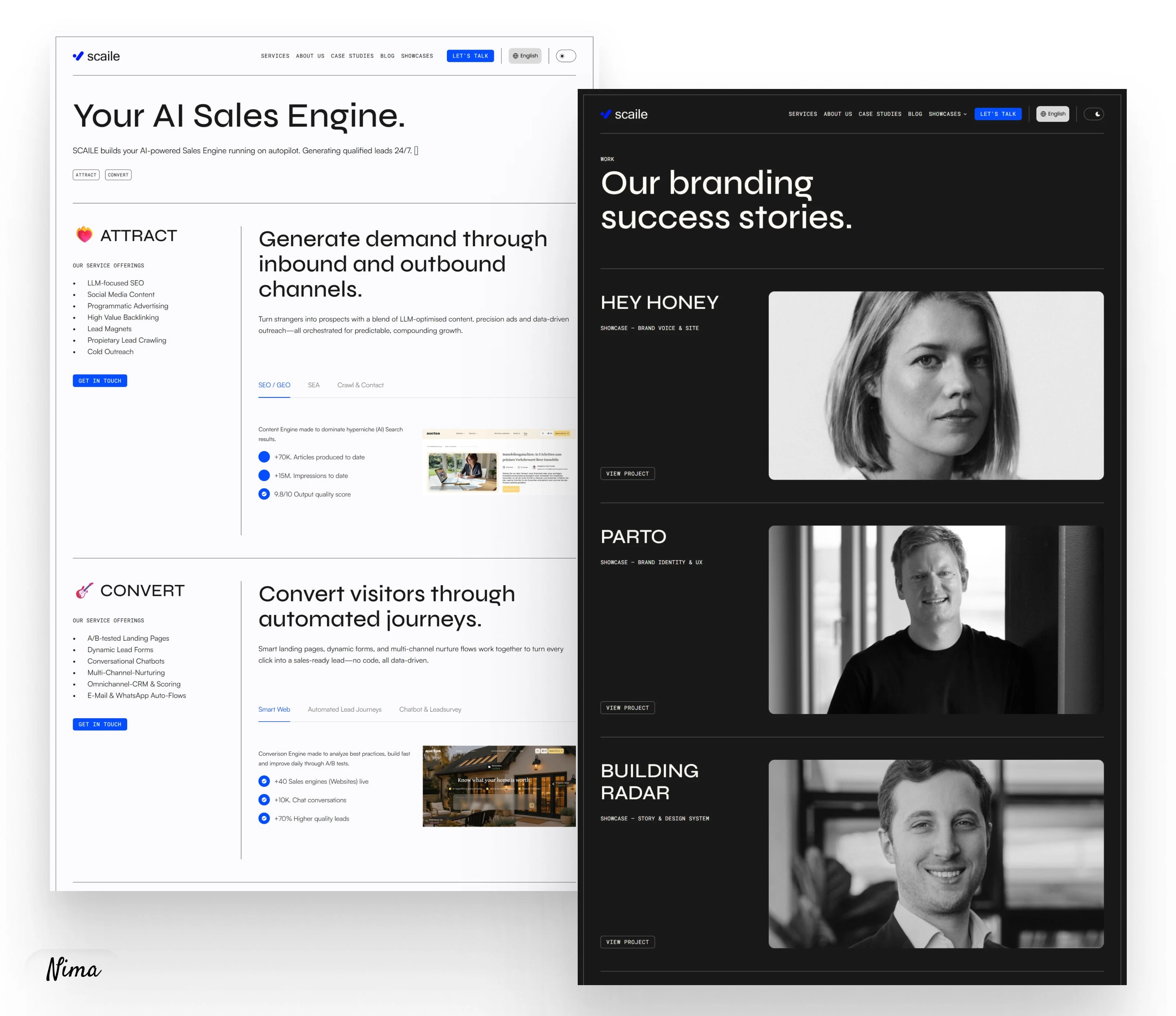 SCAILE Website - Case Studies & Projects