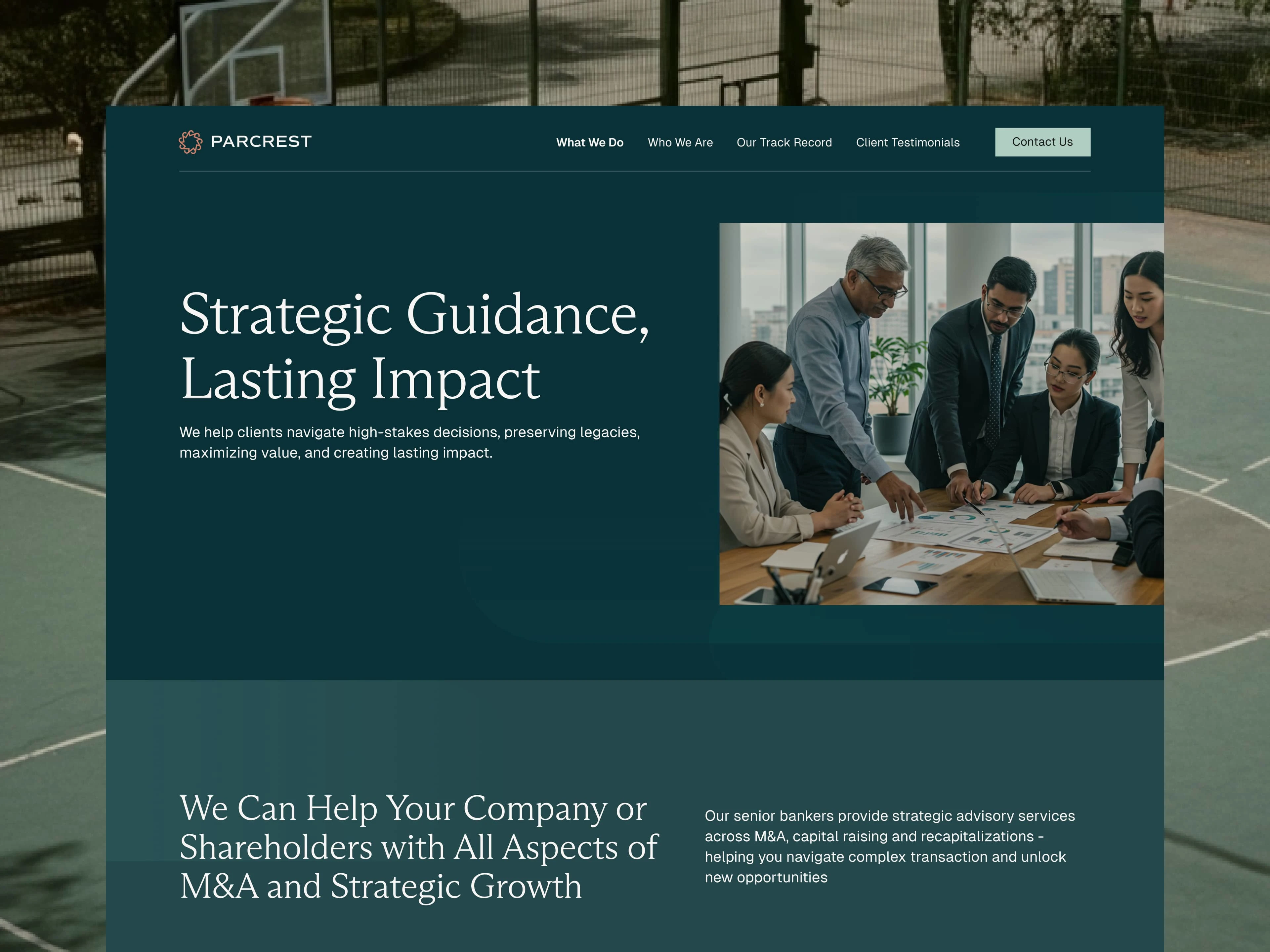 What we do page