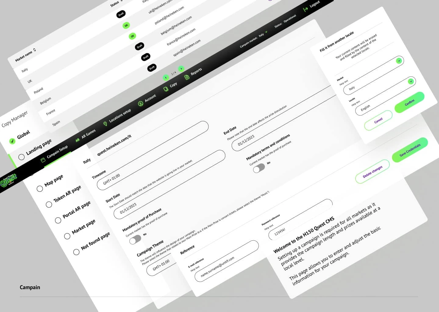 Content management system: Set up campaign