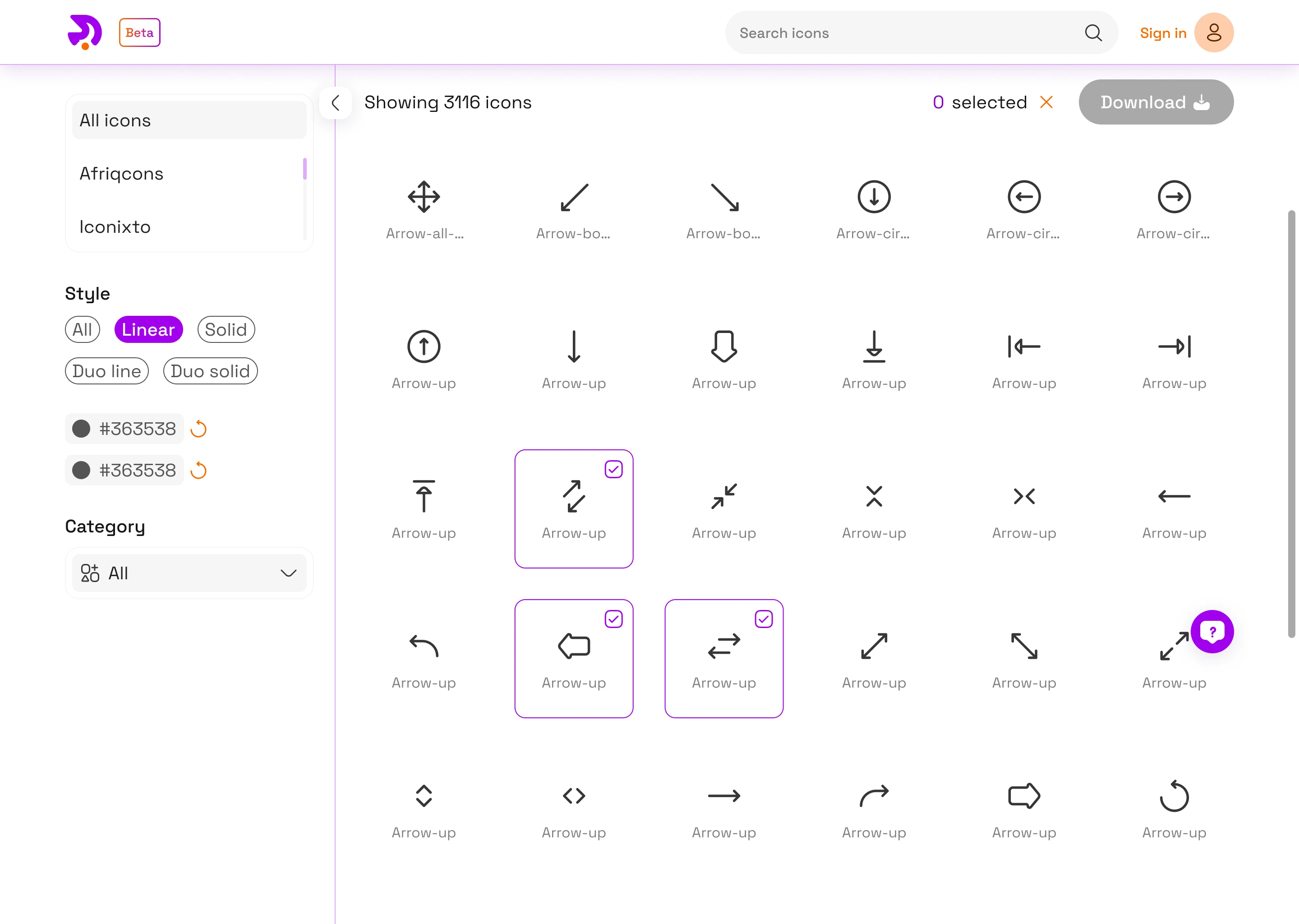 Iconixto Web app