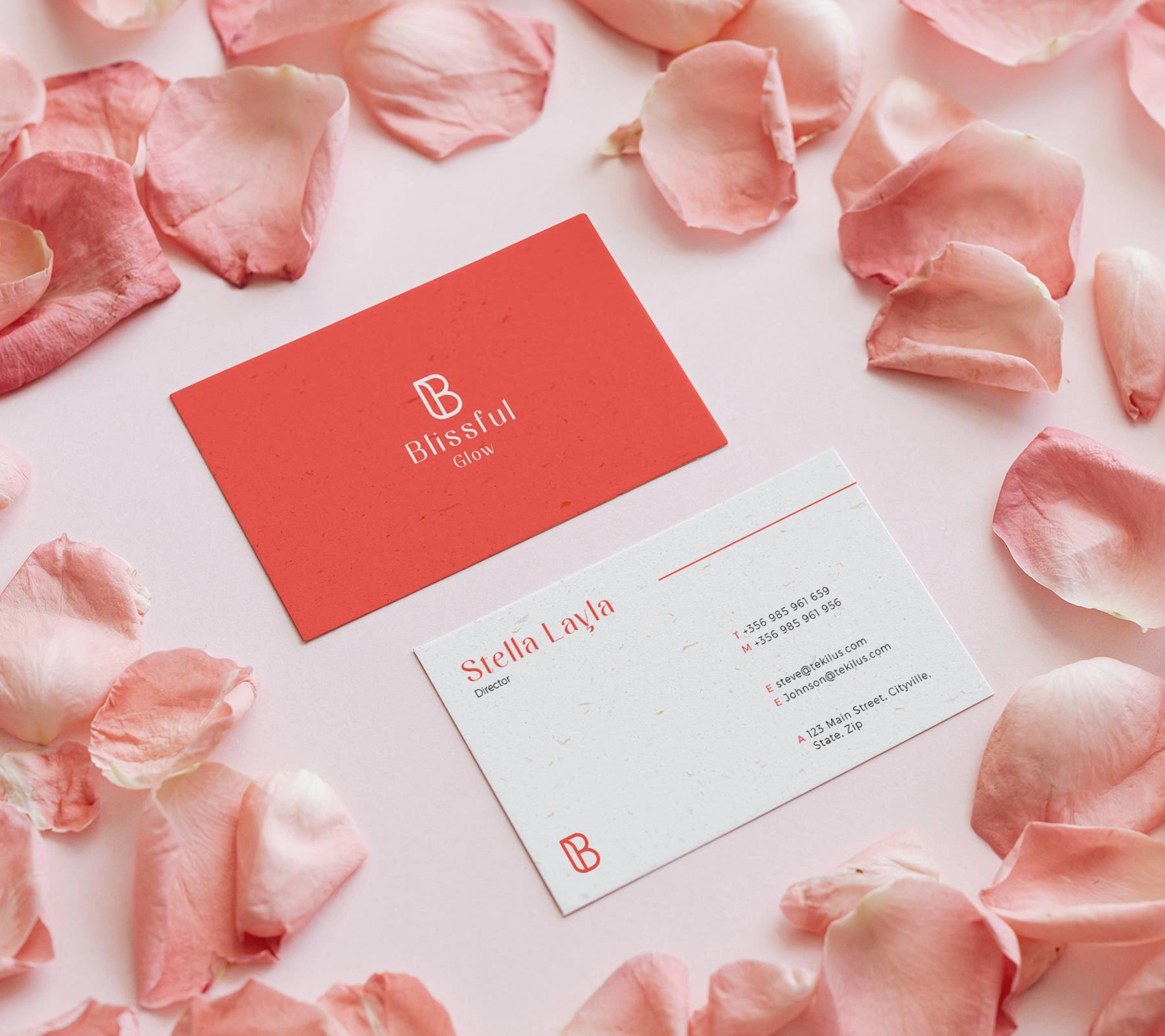 Blissful Glow – Elegant Business Card Set