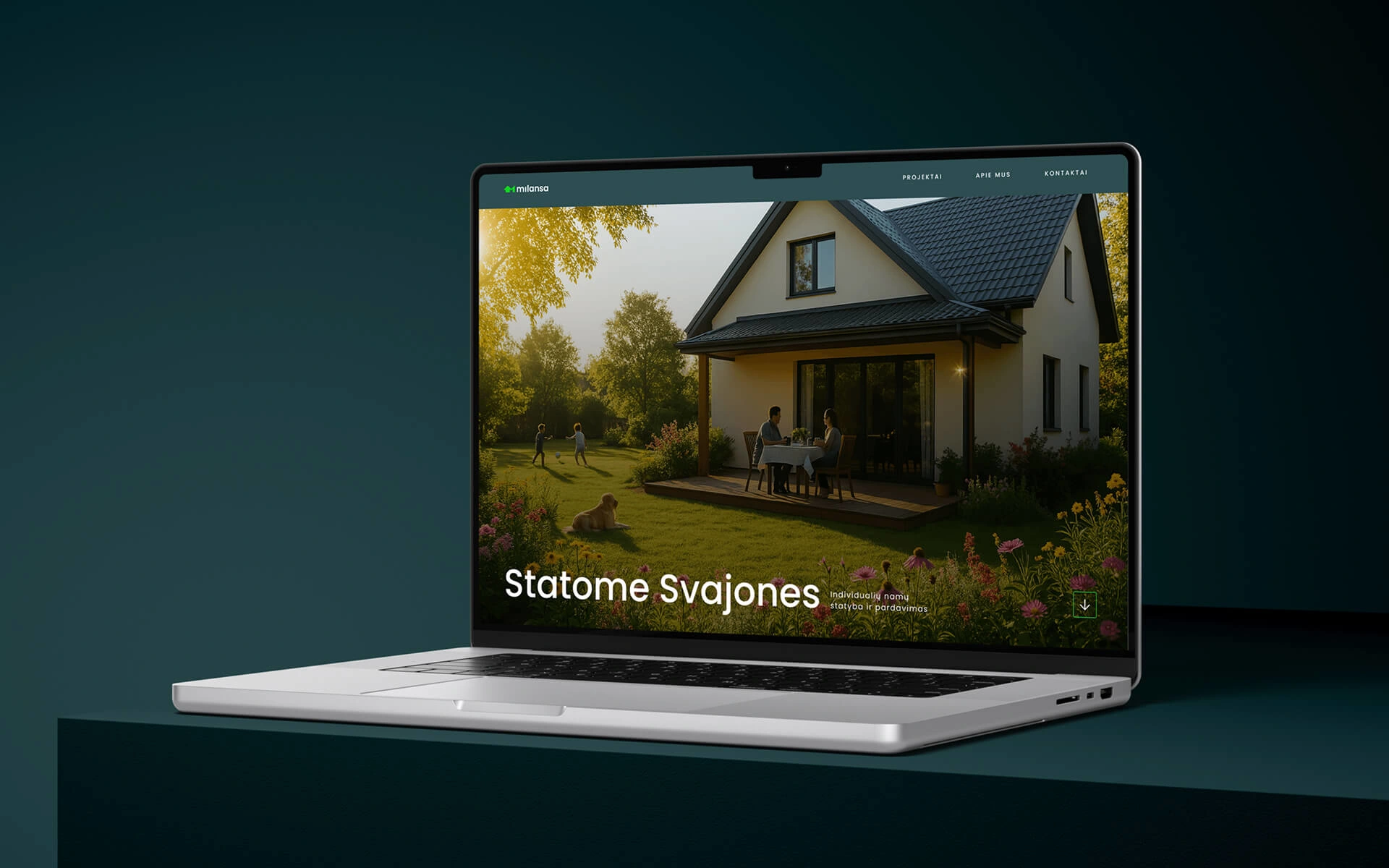 Website hero section