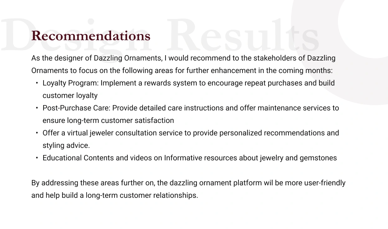 Recommendation