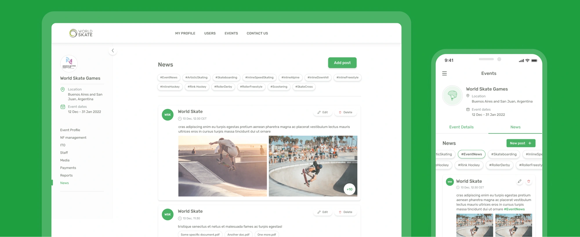 News at WorldSkate Infinity