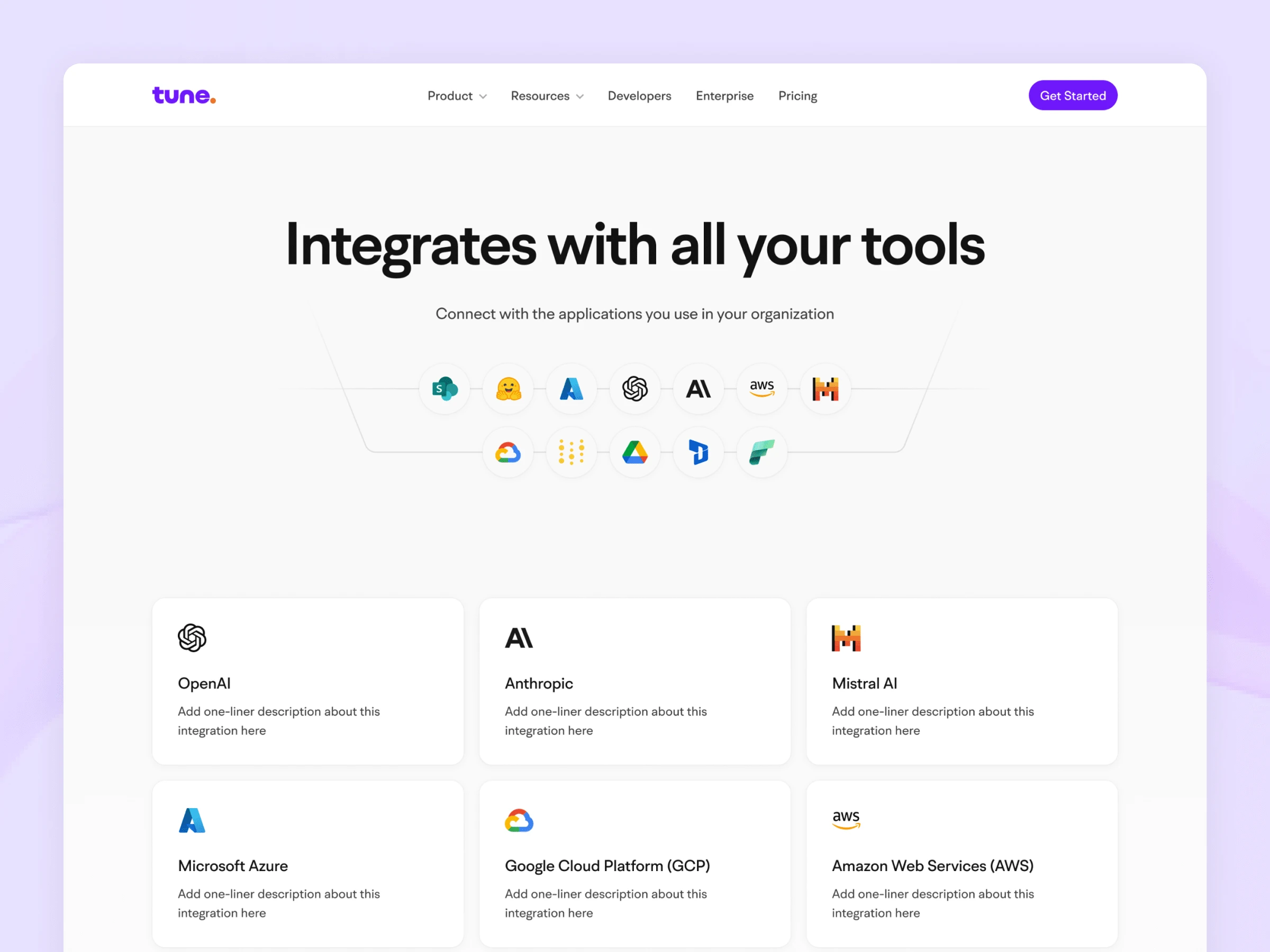 Tune AI - Integrations