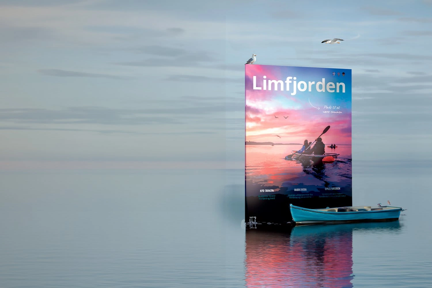 A second mockup of Destination Limfjordens Magazine Cover