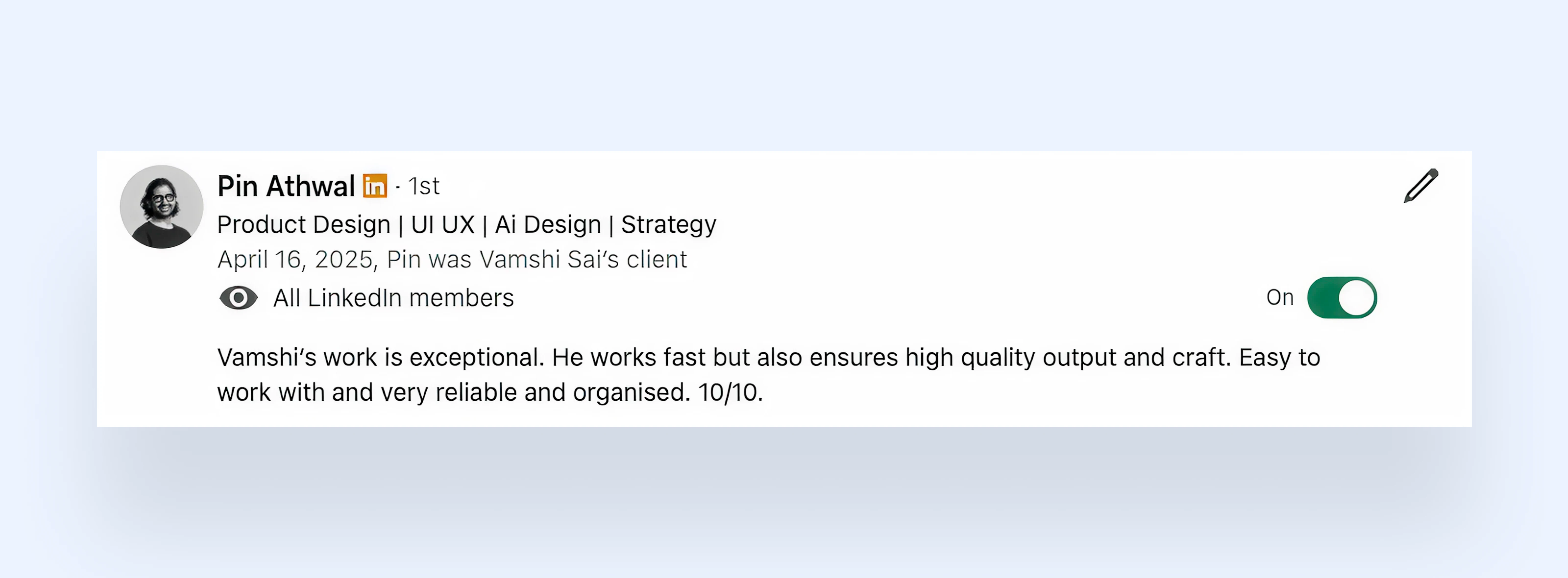 Client Testimonial
