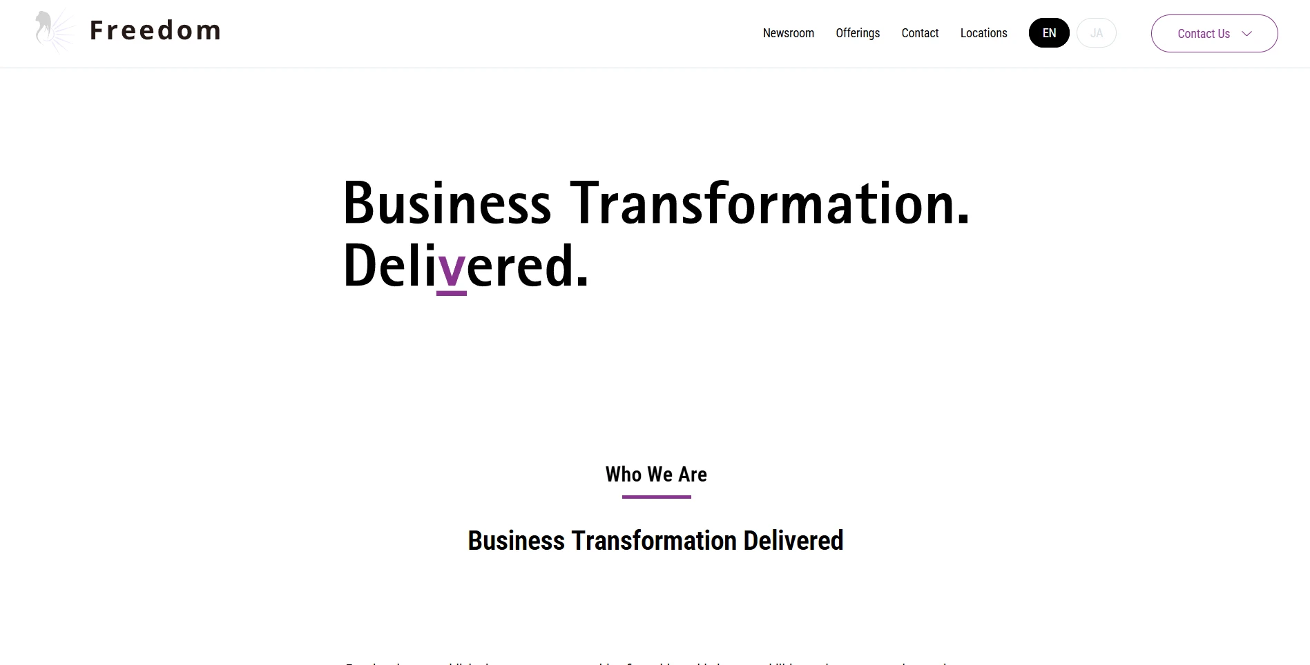 Freedom Inc. (Header) - Before Transformation  