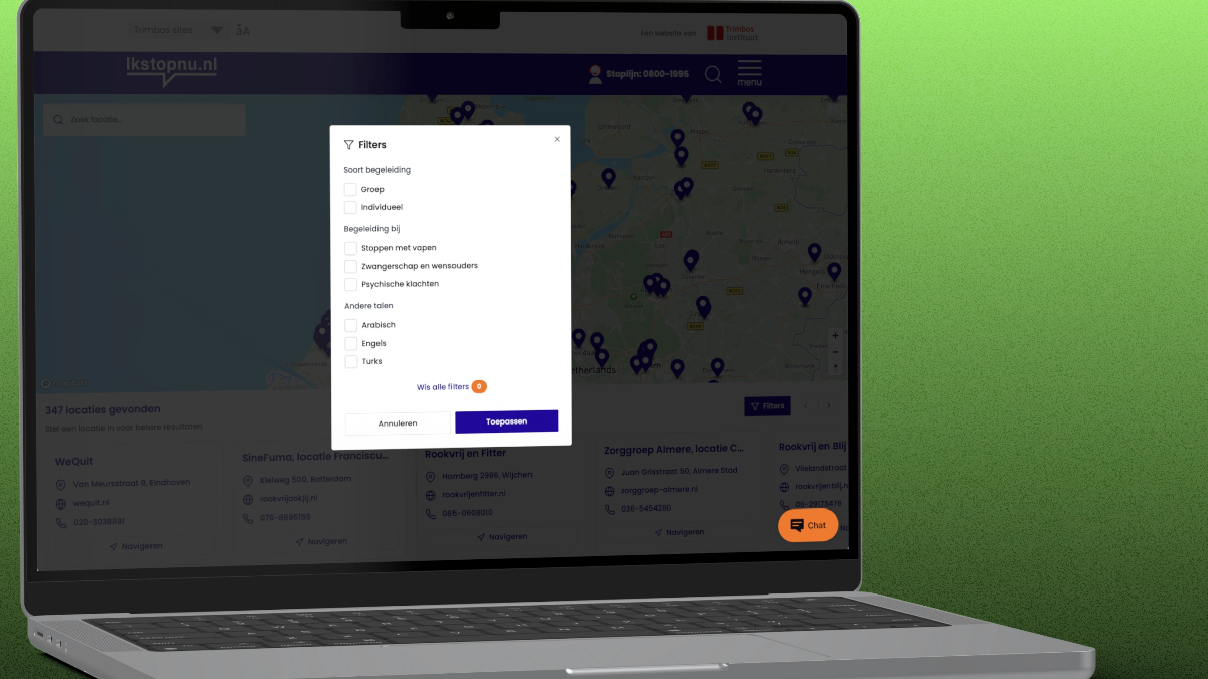Easy to use filters that were mobile friendly