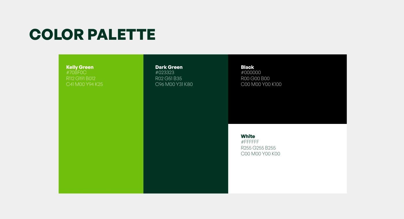 Earthy tone of color palette - showing the forest and greenery of the land